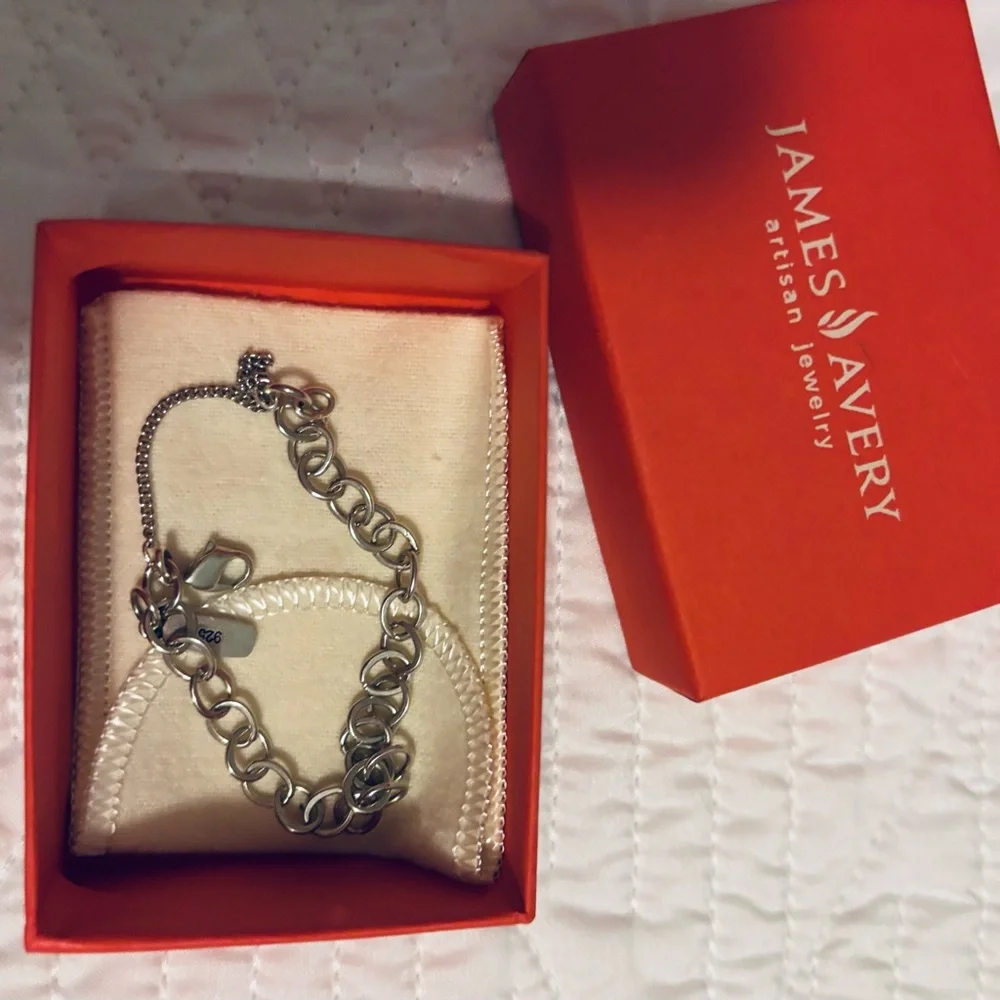 James Avery Forged Link Charm Bracelet Small - NEVER WORN - Picture 7 of 11